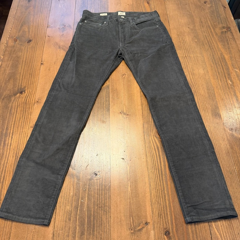 J. Crew Corduroy Pants Men's Size 30x32 Gray 484 Slim Regular Straight Trousers